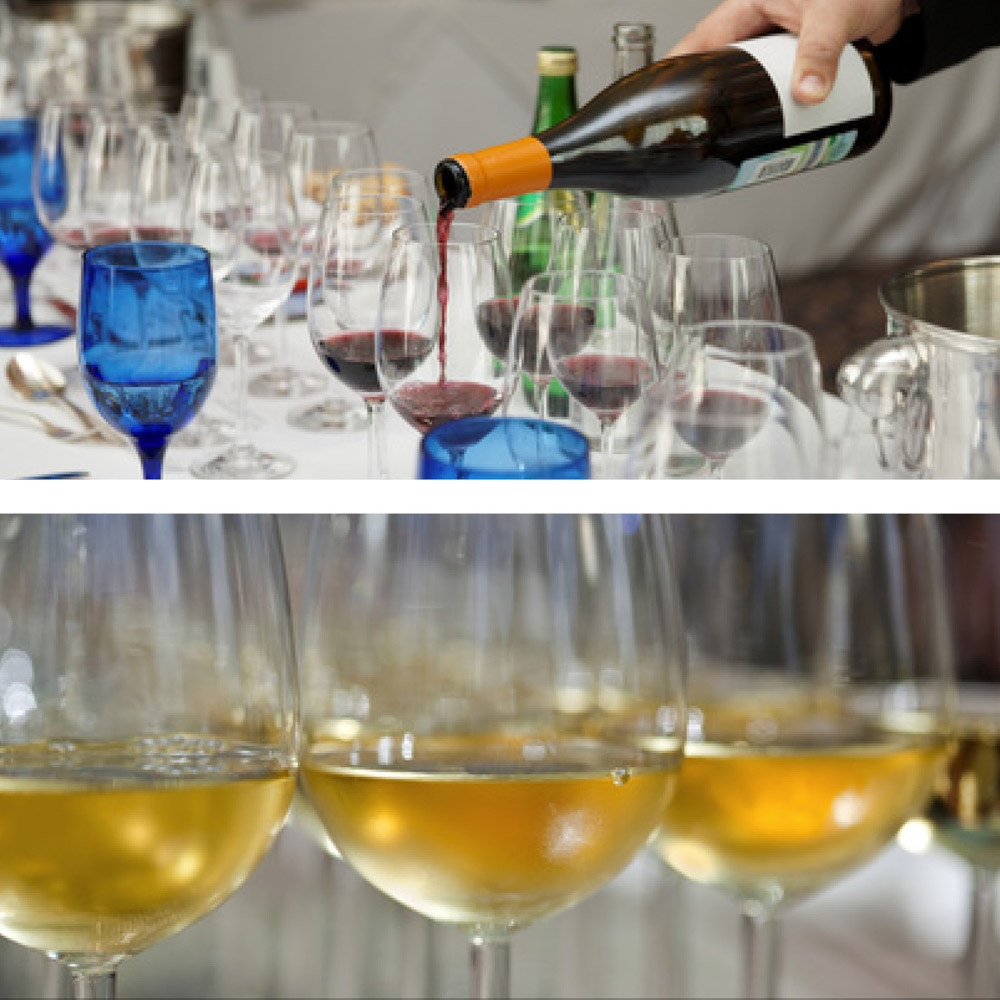 Service du vin dans des verres pendant un séminaire d'entreprise œnologique à Lorient